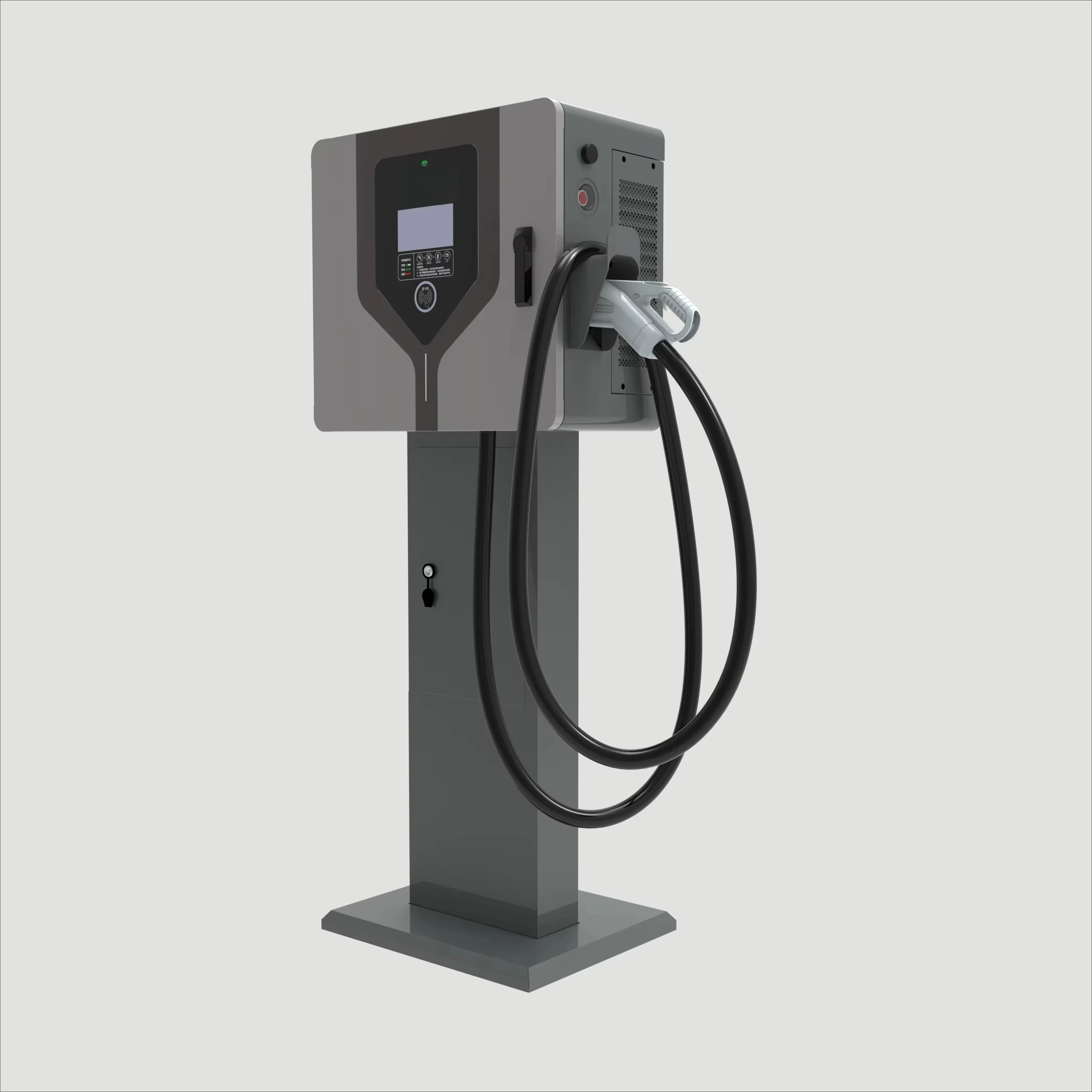 Hipech EV Charging Hub Commercial OCPP Smart Control CCS2 GBT ChaDeMo Single  Floor Standing DC Charger New 100kW IP55