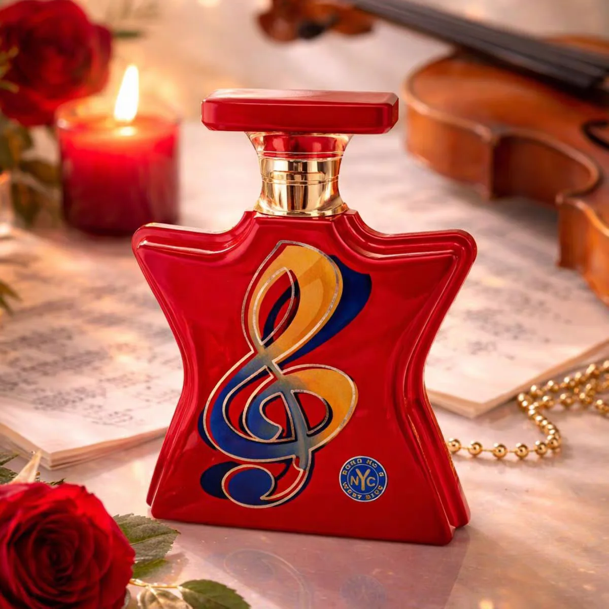 No.9 West Side Treble Clef EDP, Bright Red Star-shaped Bottle With Artistic Treble Clef Pattern, Rich Floral Fruity Woody Scent, Long-lasting Fragrance, Gift Box Packaged, Ideal For Daily Wear, Dates And Gifts