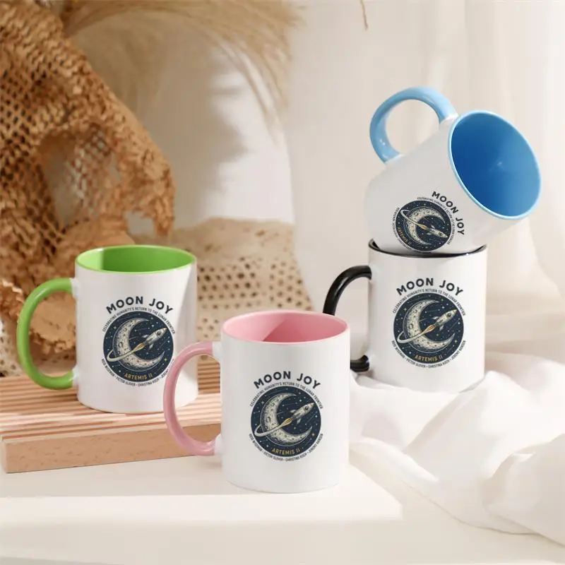 High Quality 11oz Moon Joy Artemis Iicoffee Mug Perfect Humanity Returns to the Moon Gift Birthdays Anniversaries and Parties