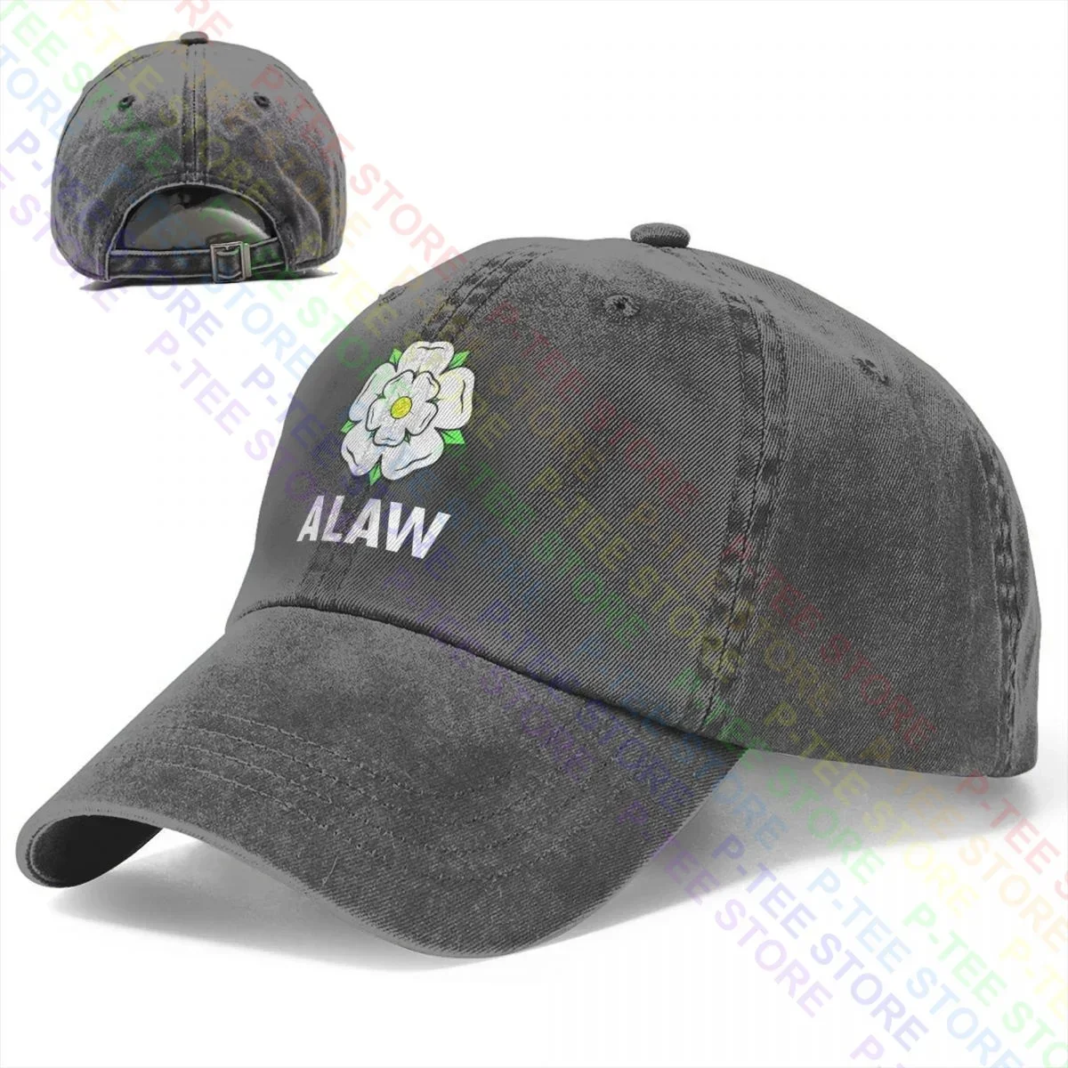 Alaw All Leeds Aren'T We United Utd Yorkshire Rose Terraces Washed Denim Baseball Cap Trucker Hats Top