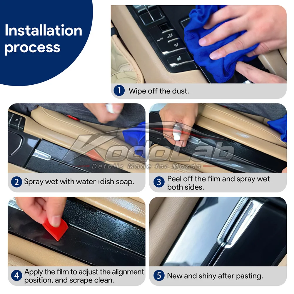 Für Mazda CX-30 CX30 2020-2024 Auto Mittelkonsole Schaltpanelle Navigationsbildschirm TPU Innenraum-Schutzfolie Kratzfest Reparatur – Detail 4