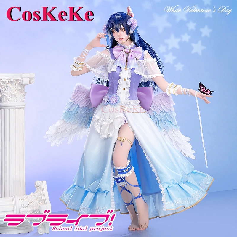 

CosKeKe Sonoda Umi Косплей Аниме LoveLive Костюм Белый День Святого Валентина Ангел Милое Платье Активная Вечеринка Ролевая Игра Одежда Новая