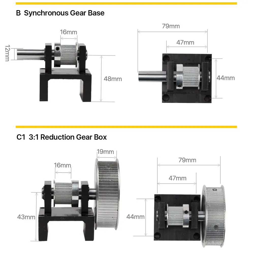 Zahnradbasissatz Maschine Mechanische Teile für Lasergravur-Schneidemaschine – Detail 3