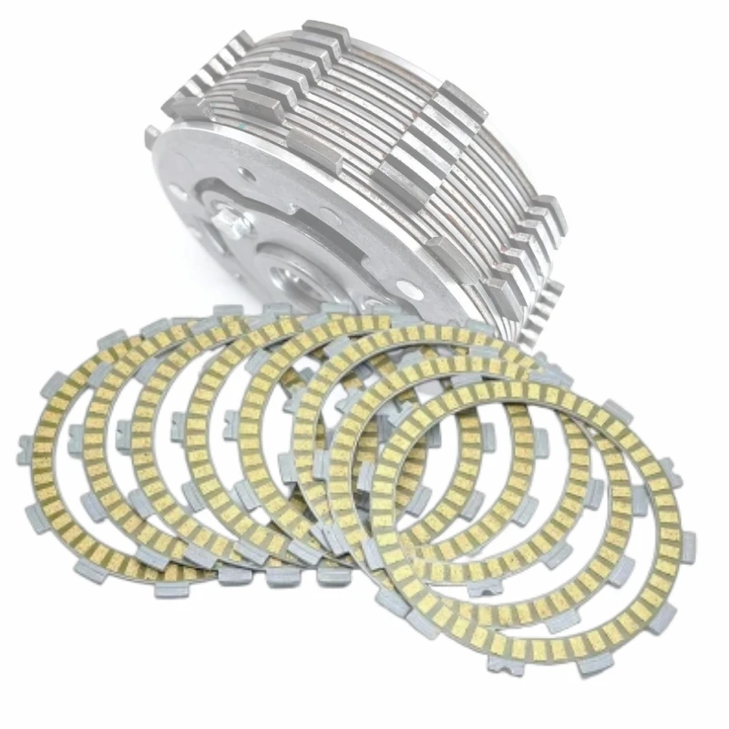 For Kawasaki KX250F 2004-2017 Motorcycle Dirt Bike Fiberous Clutch Friction Disc Plate Kit 8P KX250 KX 250 F