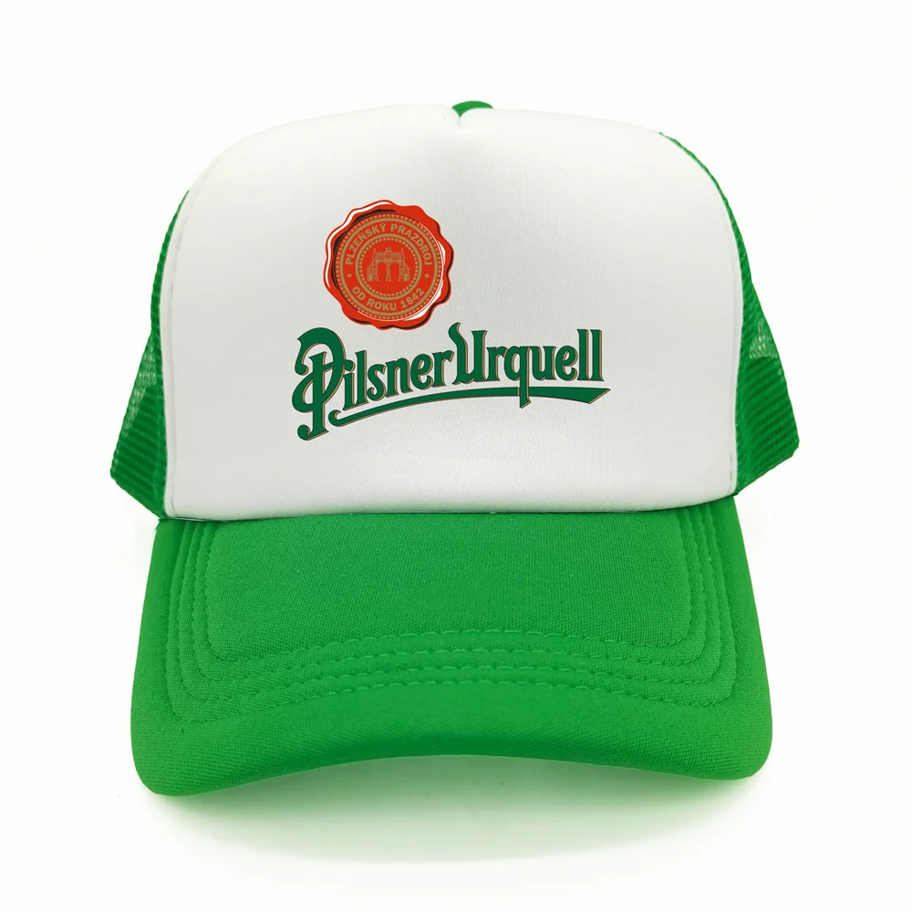 Pilsner Urquell Beer Trucker Cap Men Cool Pilsner Urquell Hat Baseball Cap Cool Summer Unisex Mesh Net Caps