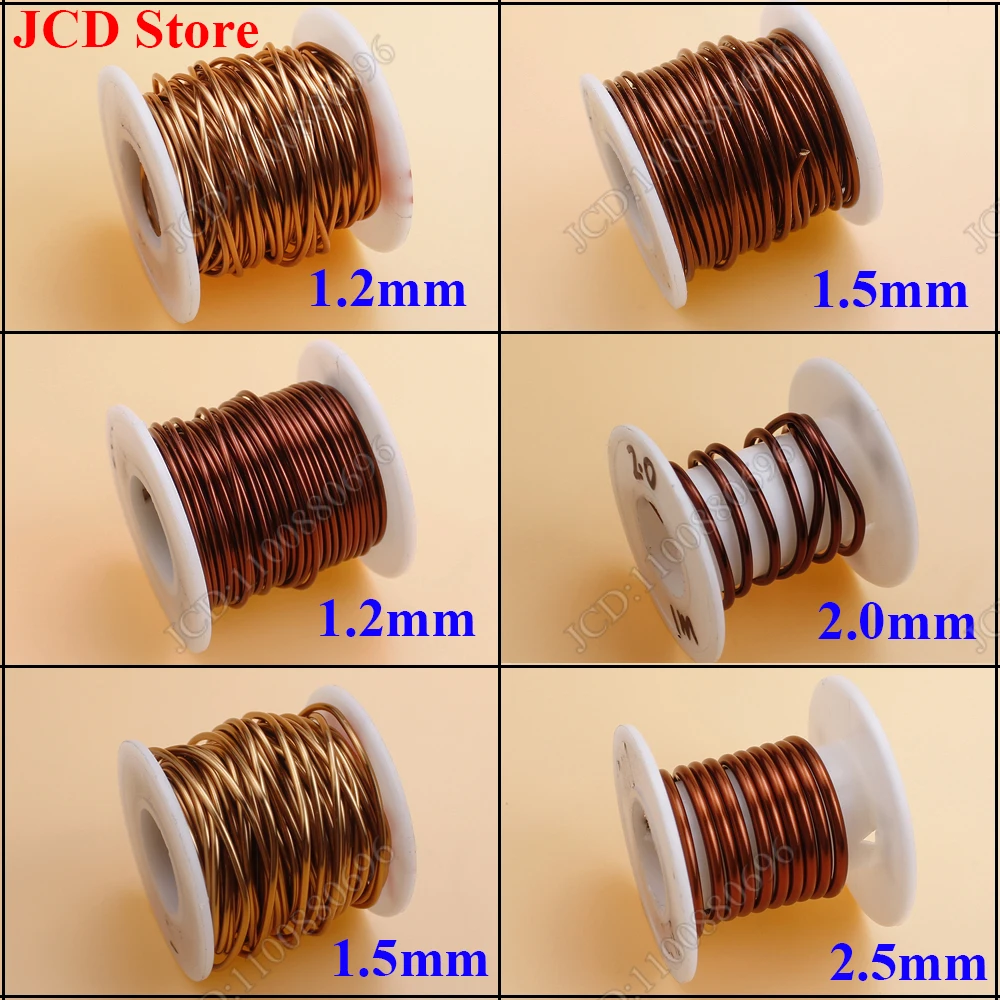 1M 1.2mm 1.5mm 2.0mm 2.5mm QZY High Temperature Enameled Wire Polyester Imide Enamelled Round Copper Wire QZY-2-180