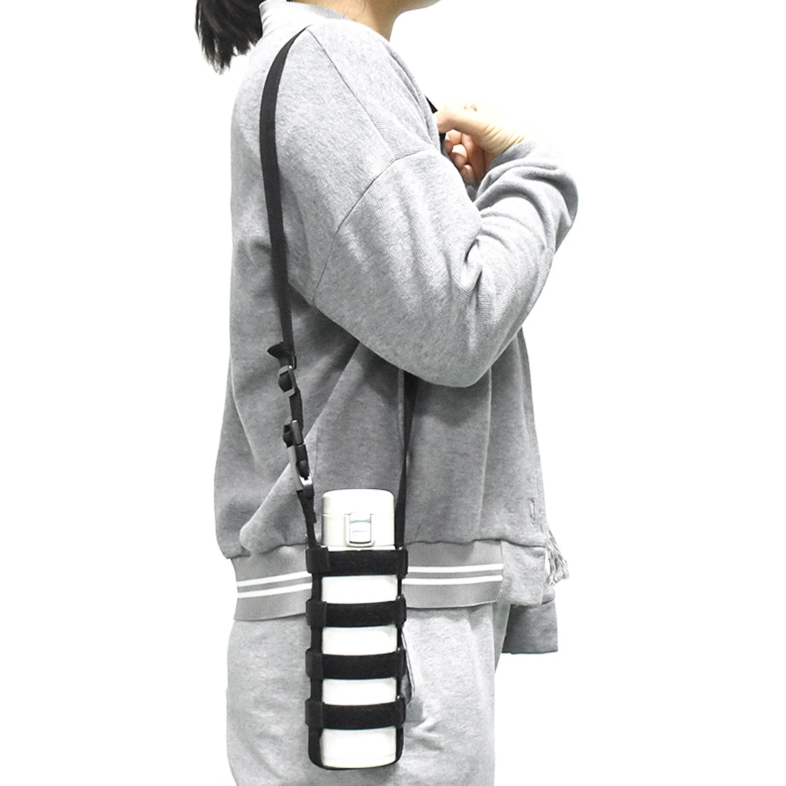 

Water Bottle Carrier Adjustable Strap Outdoor Sports Bottle Sleeve Lightweight Portable Hiking Camping Kettle Strap