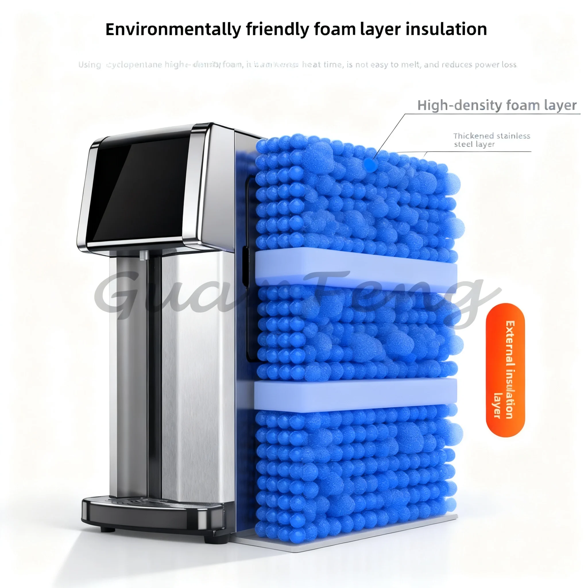 15kg Daily Output Fully Automatic Ice Maker, Countertop Household Ice Machine for Home Kitchen
