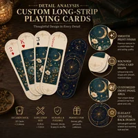 54pcs Custom Playing Cards Personalized Long Strip Playing Cards Photo Logo Design Creative Poker Deck Party Game Camping Gift 6