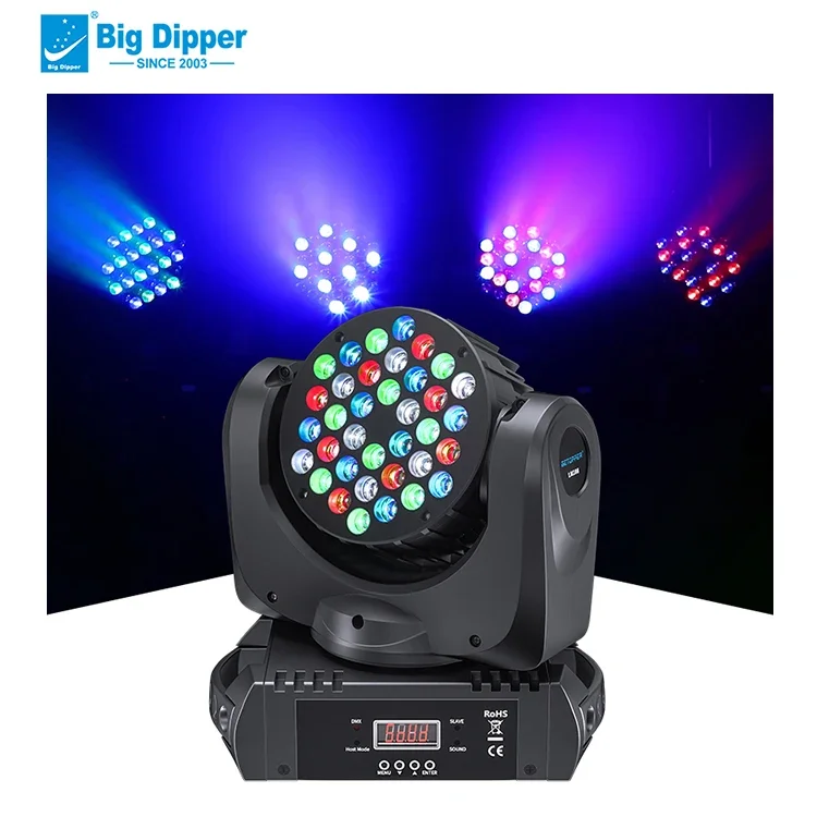 

Big Dipper LM108 uplight Stage Led Light Moving Head Light with Auto running Sound activated DMX control M