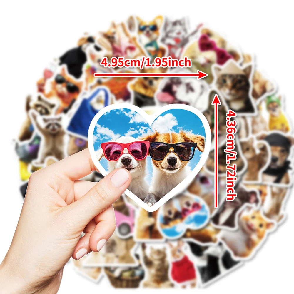 10/30/50PCS Mix Animal Funny Dog Cat Meme Stickers DIY Notebook Laptop Phone Suitcase Fridge Decoration Sticker Kid Classics Toy