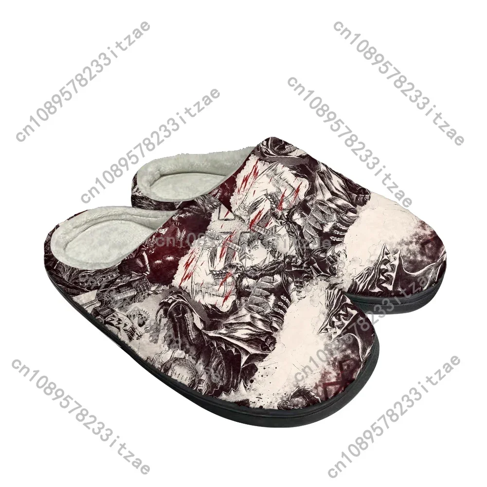 Hot Cartoon Berserk Fashion Cotton Custom Slippers Mens Womens Teenager Plush Casual Keep Warm Shoes Thermal Comfortable Slipper