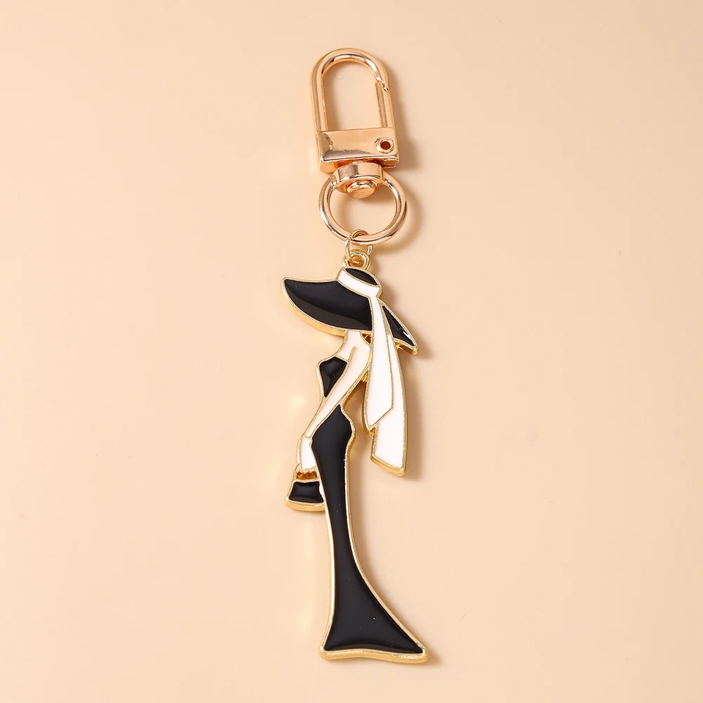 Aihua Modischer Eleganter Damen-Schlüsselanhänger, Emaille-Hut-Taschen-Schlüsselring für Mädchen, Tolles Geschenk, Rucksack-Taschenanhänger, Handgefertigter Schmuck – Detail 12