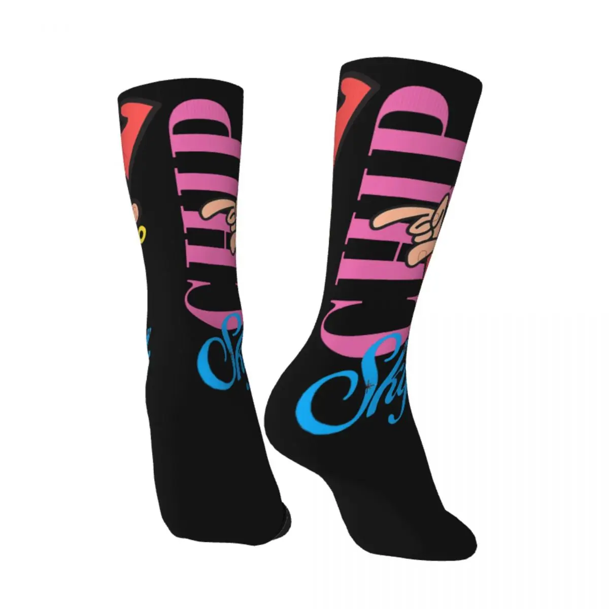 Funny Happy Men's Socks Chippy Skylaik Retro Harajuku The Fairly Odd Parents Hip Hop Pattern Crew Crazy Sock Gift Printed