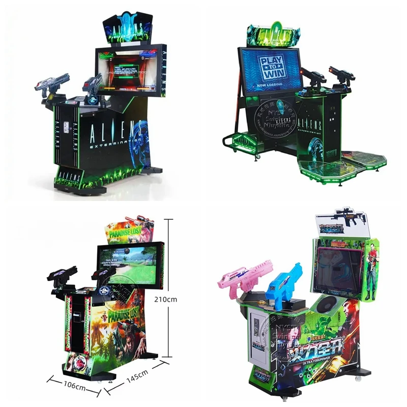 Aliens Gun Shooting Machine Game Room Amusement Center Park Cheap Price Coin Operated Simulator Video Arcade Machine