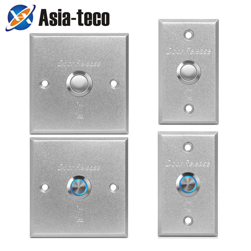 

Door Exit Button Release Push Switch for access control system LED light inciator Aluminum alloy Push Button Switch