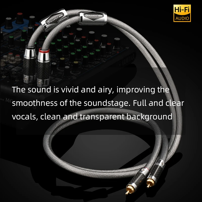 

One Pair HiFi Stereo RCA to XLR Cable High Premium Audio Cable OCC Silver RCA to XLR Male To Male Female Cable
