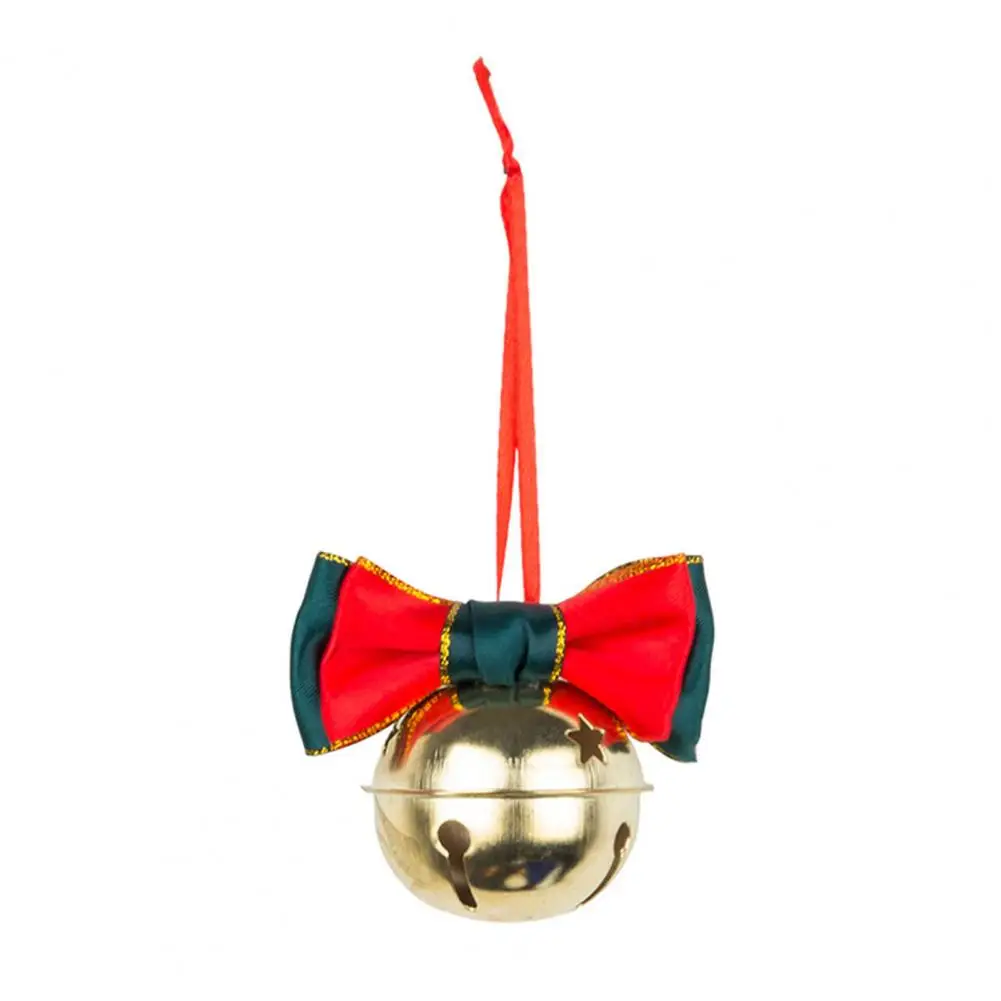 Sapatos de textura de metal decorações festivas de sino decorações festivas de sino de natal com laço de veludo estrela oca para criar
