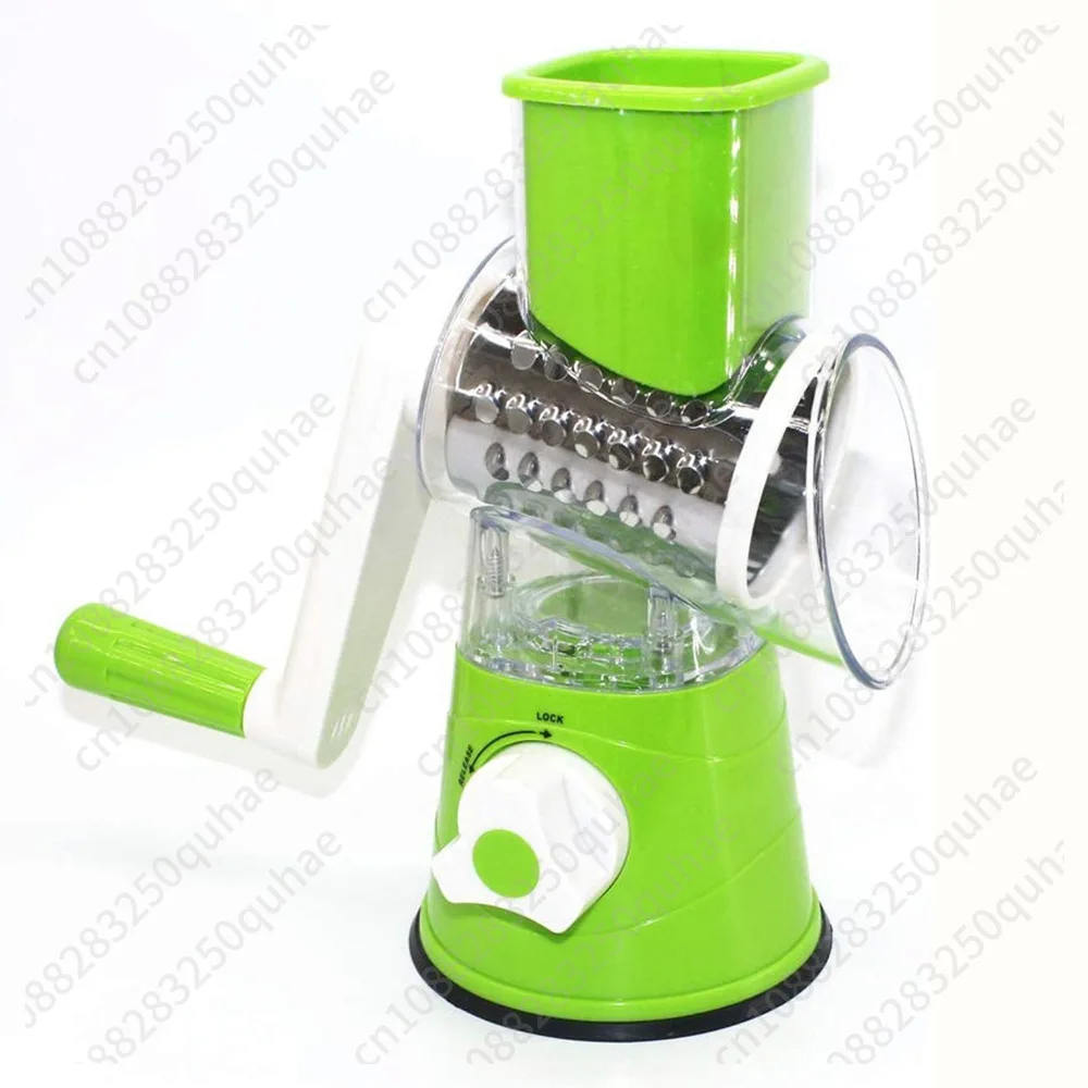 Hand roller type multi-functional vegetable cutter, vegetable grinder, shredding and slicing hand-cranked kitchen gadget