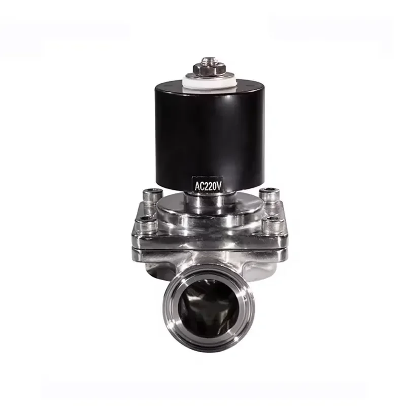 COVNA B2Bclearance Sale Water Solenoid Valve 12V Food Grade Solenoid Valve Stainless Steel Sanitary Tri Clamp Solenoid Valve