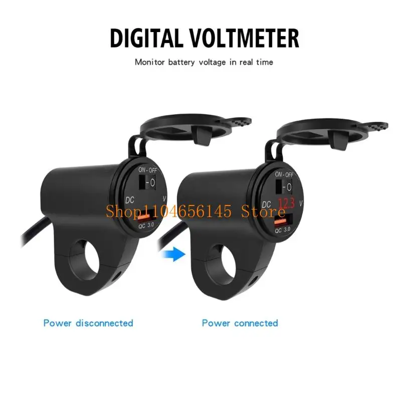 5AsD -Leistungsadapter mit LED -Voltmeter -Off Switch SAE zu USB -Adapter für Telefon -GPS