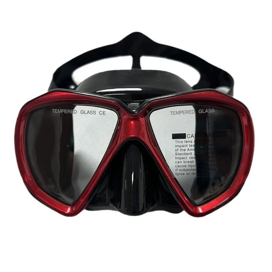 نظارات غوص من السيليكون بإطار كبير: قناع غطس كامل الجفاف، للجنسين