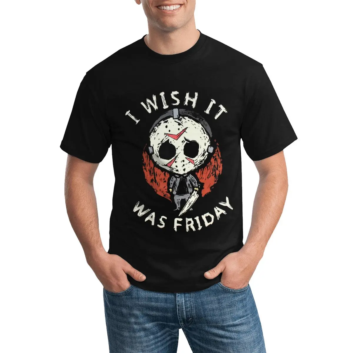 Man T Shirt Jason Voorhees Friday Cute T Shirts Film	 Original Cotton Printed Tee Shirt O NeckTees Gift Idea Big Size 4XL 5XL