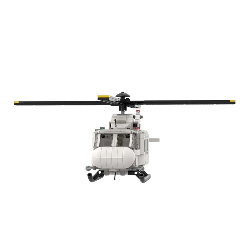 Utility Helicopter Model MOC Building Bricks War Equipment Modular Technology Gifts Holiday Assemble Toys Suit Display