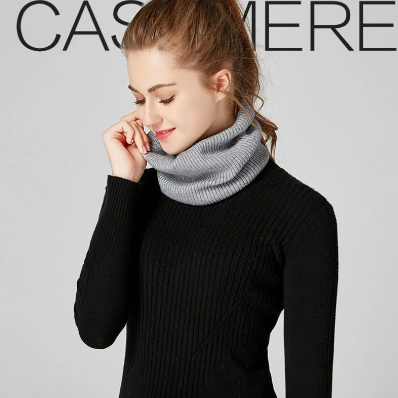 

Осень-зима вязаный теплый шейный платок однотонный мягкий универсальный шейный воротник мужские и женские теплые шарфы-шарфы