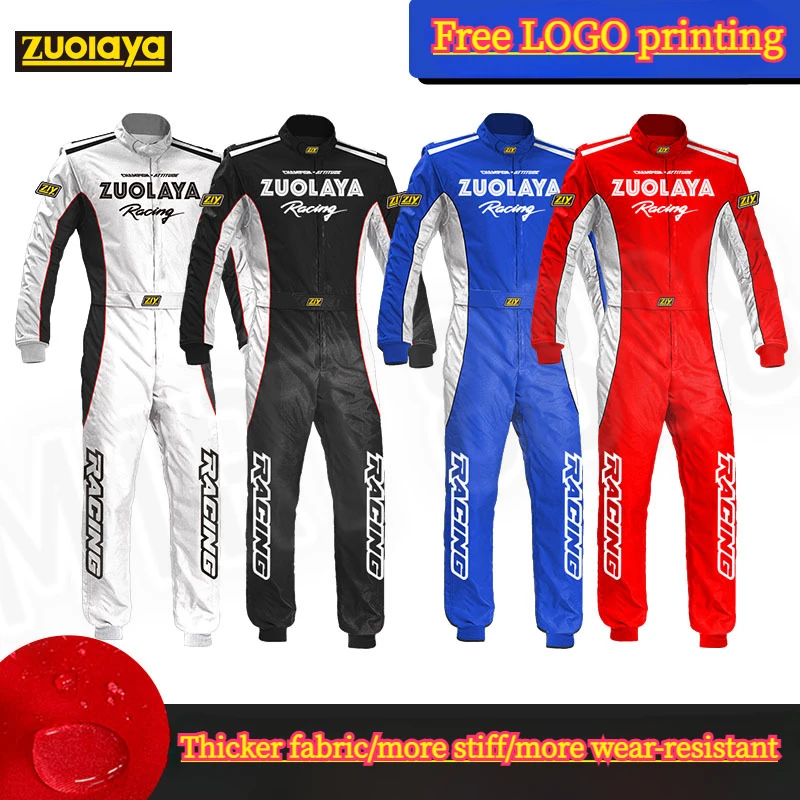 Adult Print Logo Kart Jumpsuit ATV Suit Off-road Racing Motorcycle Track Waterproof Karting Suit Logo Wear Resistant Moto Jacket