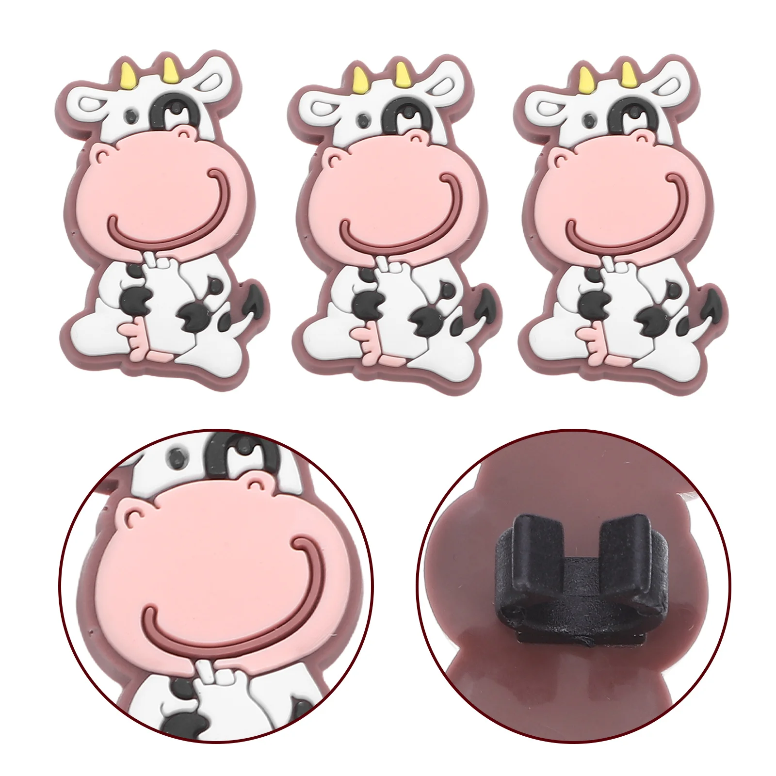 

20 шт., зажимы для карандашей в виде коровы из ПВХ, съемный дизайн, милый топпер для карандашей для студентов, детей, украшения для школьного класса, награды, принадлежности