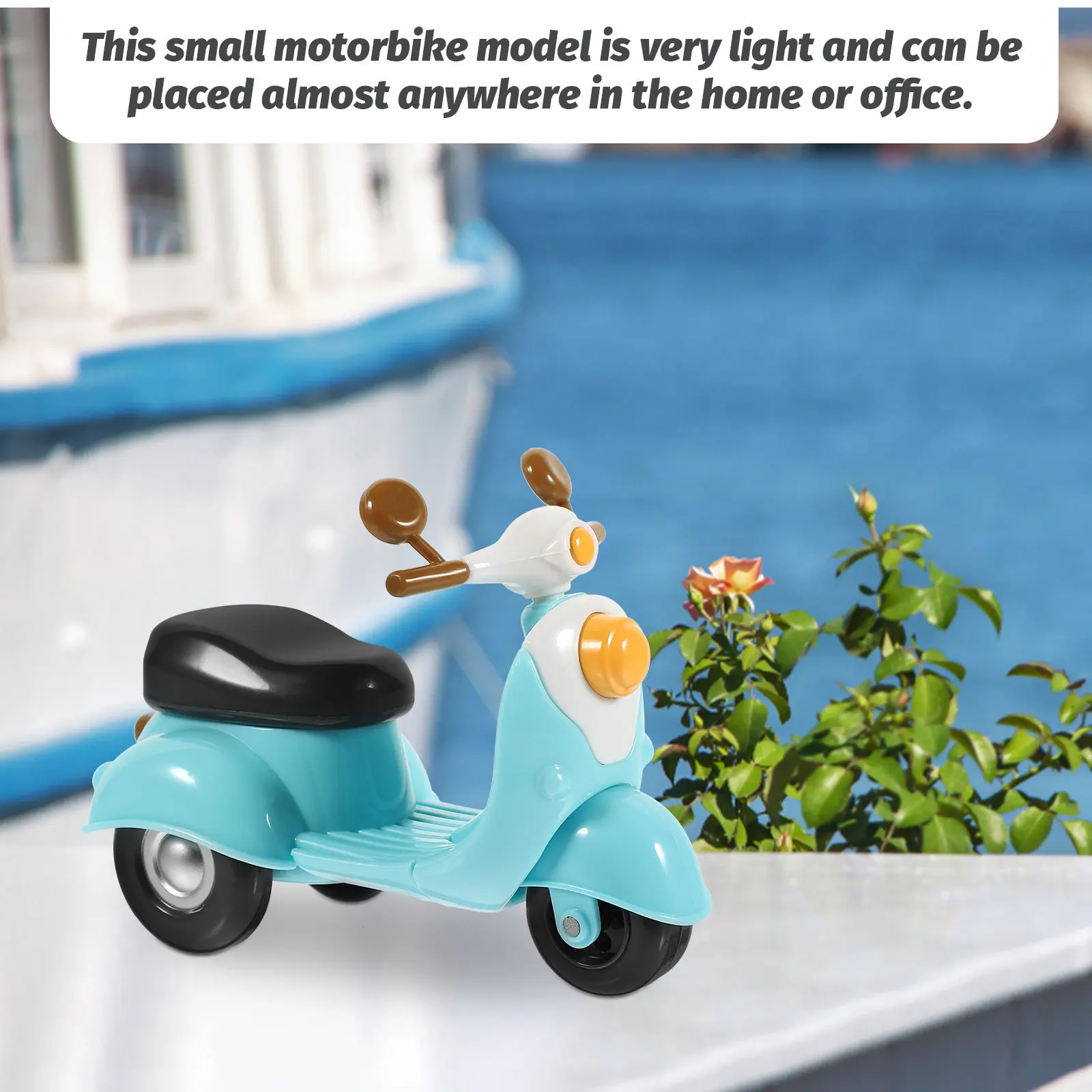 

Vintage Style Mini Motorbike Plastic Adornment Simulation Design for Children Intelligence Creativity Enhancement Dollhouse