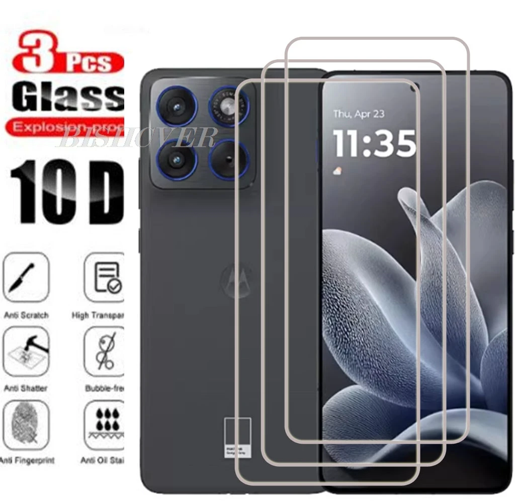 3 uds vidrio templado para Motorola Edge 50 Neo 60 70 G06 Power G100 Pro G56 G86 X70 Air E15 G24 Protector de pantalla vidrio templado