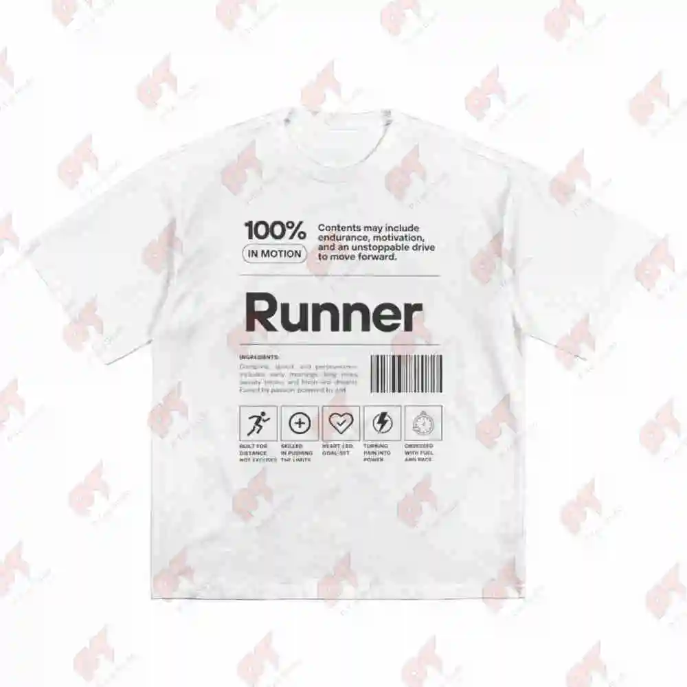 Funny Runner Marathon Motivational Runner's Race Team Nutrition Facts Sweat Short Sleeve Tee 100% Cotton T-Shirt