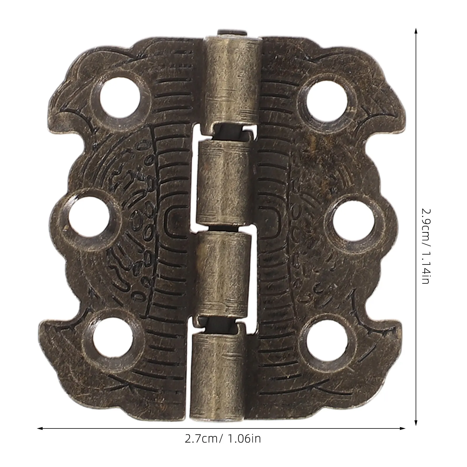 20 Pcs 90 Degree Chest Hinges Cabinet Door Antique Bronze Butterfly For Decorative Furniture Light Brown Jewelry Drawer