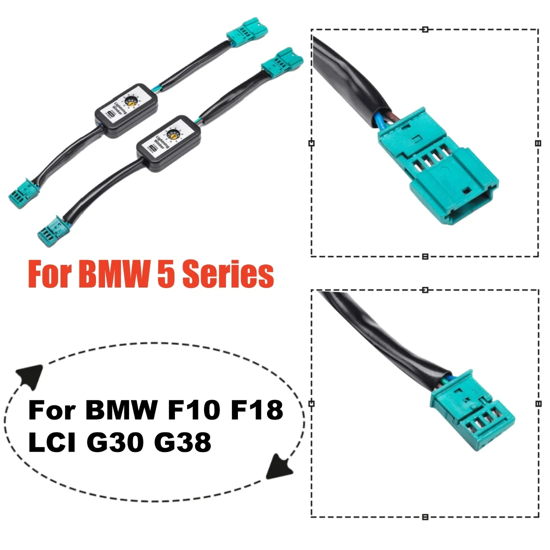 

2x Динамический указатель поворота влево/вправо светодиодный задний свет дополнительный модуль кабель жгут проводов для BMW 5 серии F10 F18 Lci G30 G38