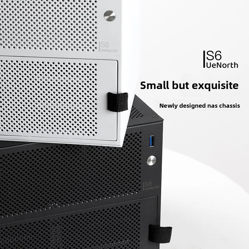 يدعم هيكل NAS Six-bay اللوحة الأم ITX، مصدر طاقة FLEX Small 1U، حد ارتفاع الرادياتير 70 مم، خادم تخزين سطح المكتب DIY