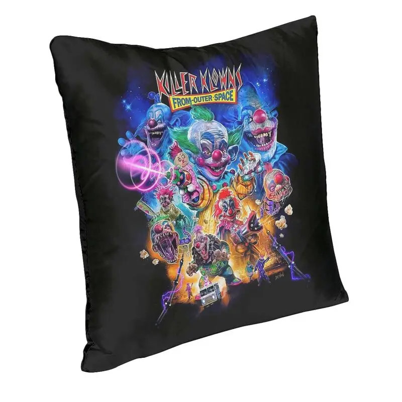 Killer Klowns From Outer Space Funny Horror Movie Cushion Cover 40x40cm Velvet Pillow Case Car Square Pillowcase Decoration