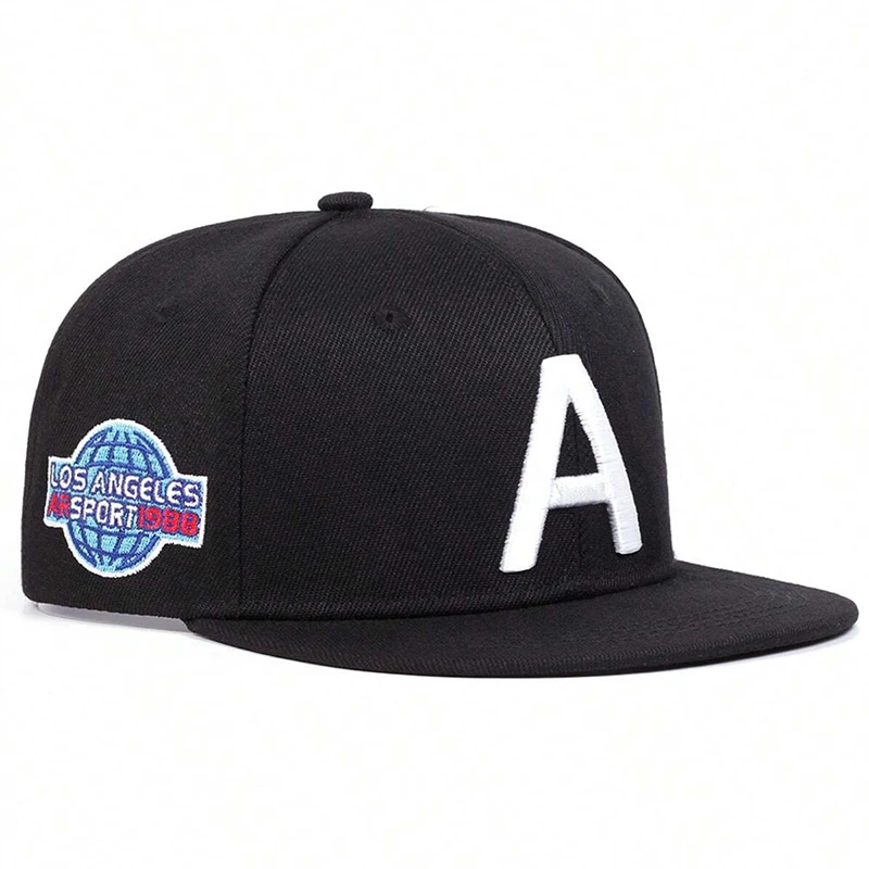 1piece Unisex Letter A Embroidery Hip Hop Hat Outdoor Adjustable Sunscreen Leisure Hat Spring Autumn Travel Tourism Vacation