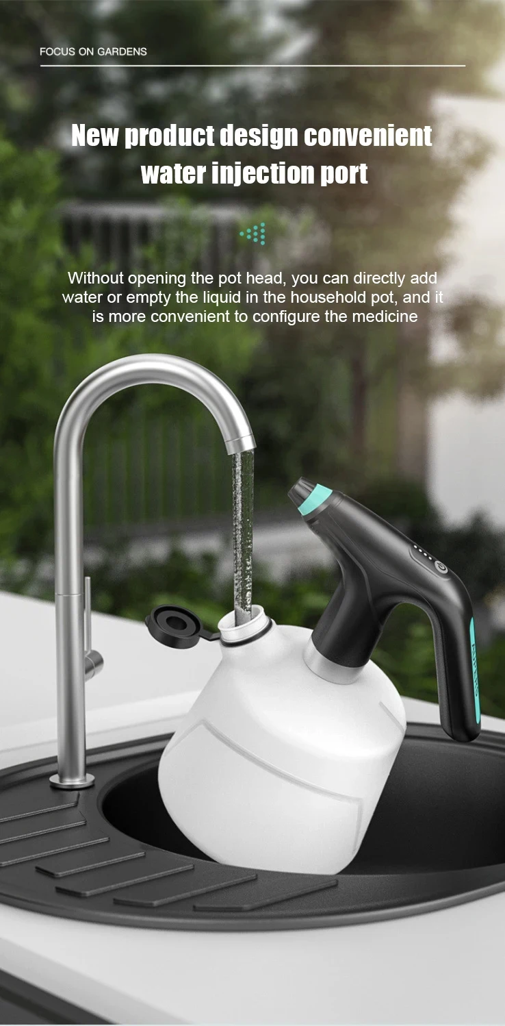 HOMEFISH 2L Elektrische Pflanzensprühflasche Automatischer Bewässerungszerstäuber USB Elektrischer Desinfektionssprüher Bewässerungsmaschine für Pflanzen – Detail 3