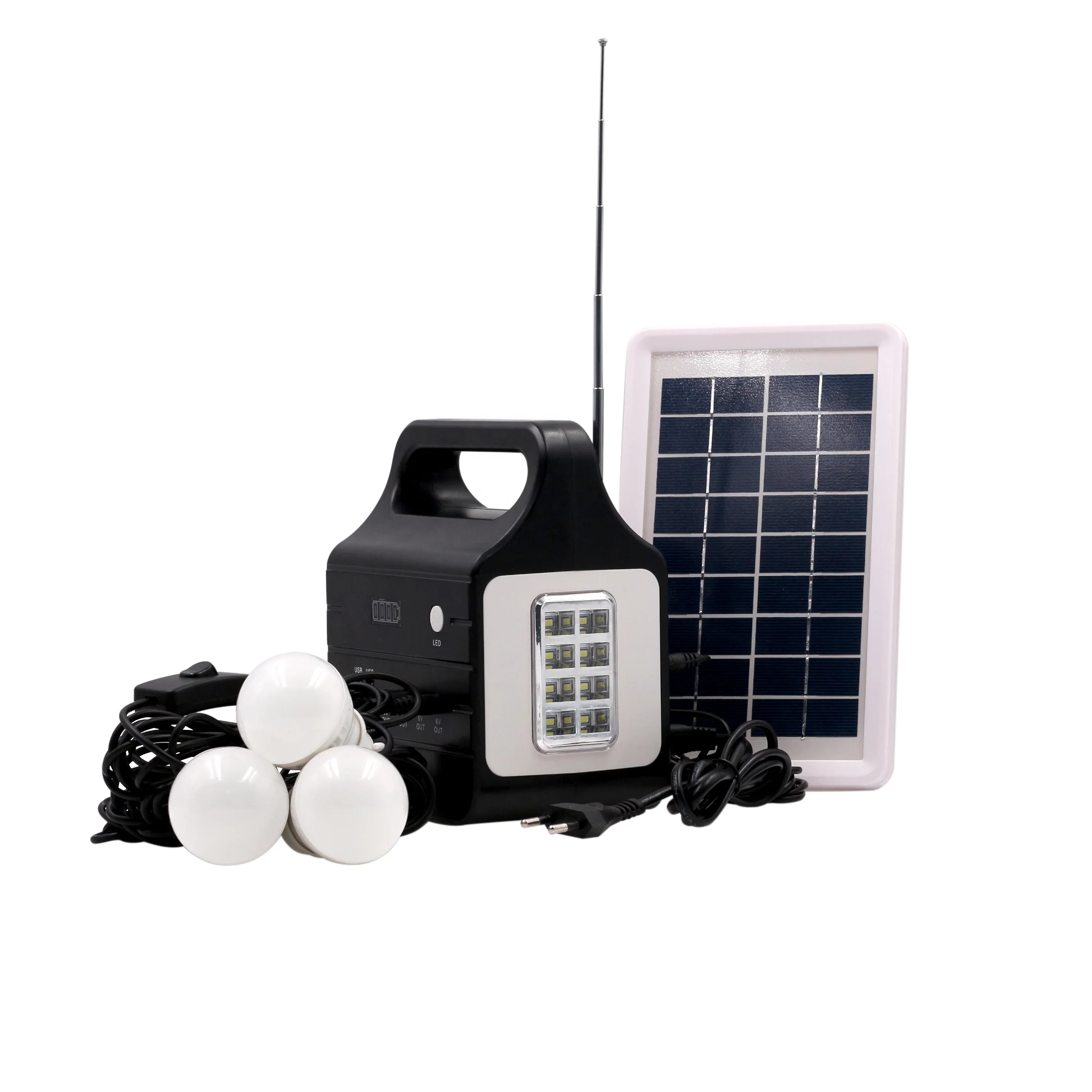 

Mini Solar Panel Light Station Radio Lighting Generator Home Portable Solar Power Energy System