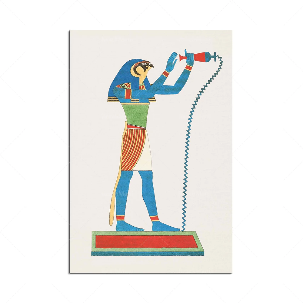 Egyptian Art, Nephtys, Seshat, Path, Osiris, Mout, Thoth II, Horus, Wadjet, Egyptian Gods Poster Living Room Decor - Image 4