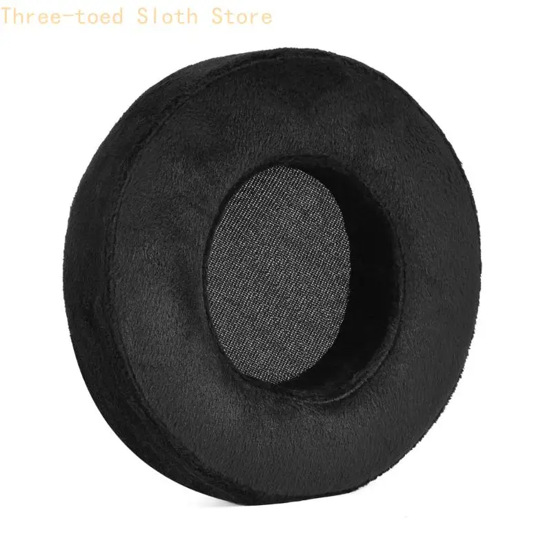 Schwarze Ersatz-Ohrpolster, 1 Paar für Superlux HD681 HD668B HD672 Over-Ear-Kopfhörer, weiche Stoff-Ohrpolster, Ohrmuscheln E74A – Detail 3
