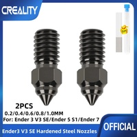 Creality Ender 3 V3 SE /Ender 7/Ender 5 S1 Hardened Steel Nozzle 1.0/0.8/0.6/0.4/0.2mm 3D Printer Accessories Nozzle