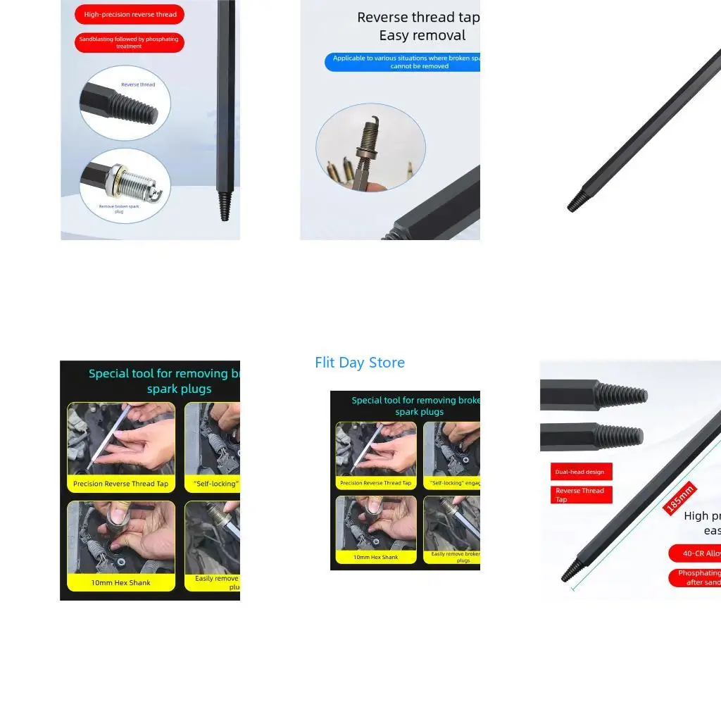 F92C Car Plugs Set Reverse-threaded Double Head Configuration