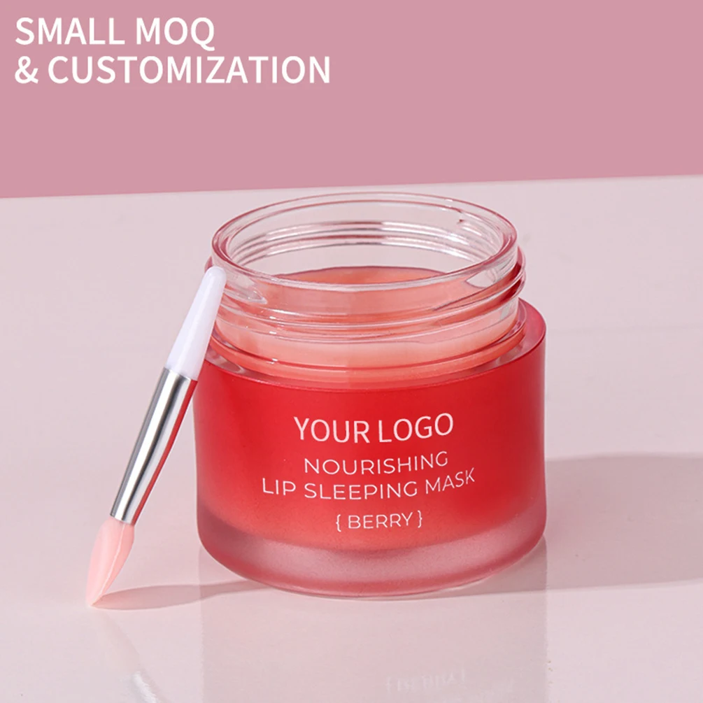 Lip Sleeping Mask Custom Logo Long Lasting Moisturizing Hydrating 20g Private Label Prevent Dryness Cracking Refreshing Makeup