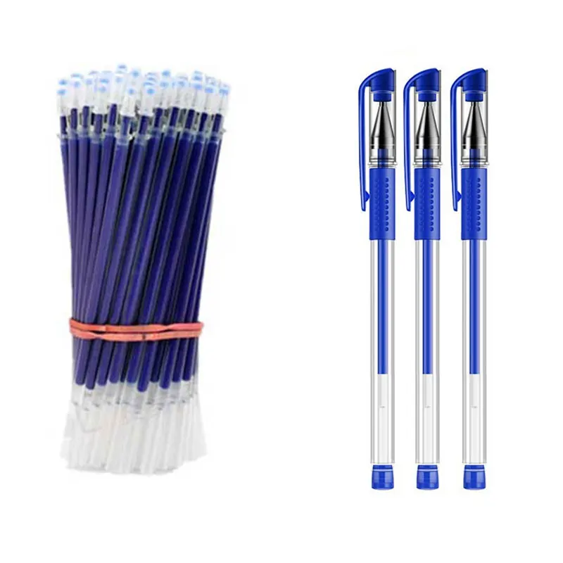 23Pcs/Lot Office Business Gel Pen Blue Balck Red Ballpoint Pen 0.5mm European Standard Gel Pen Ink Pen Stationery Office Suppliy