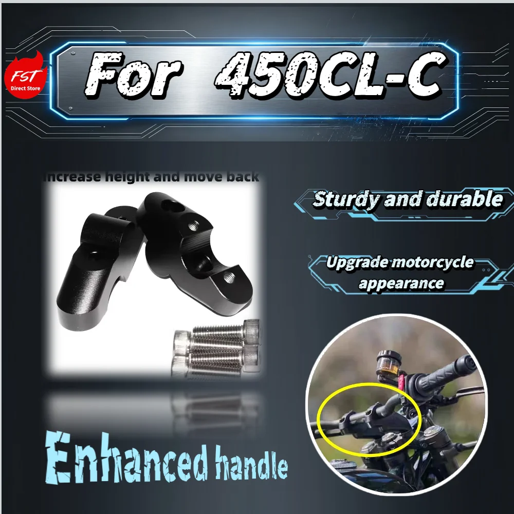 For  450CL-C Special Handlebar Elevator 30mm Rise 25mm Backward Mount Adapter Mod Parts