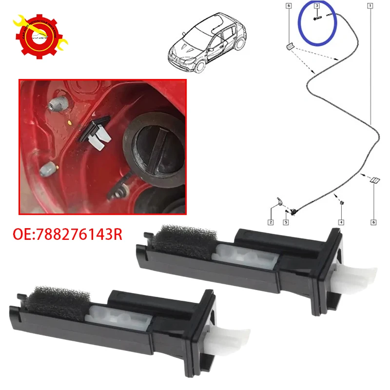 788276143R Car Gasolines Tank Cap Opening Lock For Renault Duster Oroch 2015 2016 2017 2018 Logan II Sandero 2013 2014 2015 2pcs