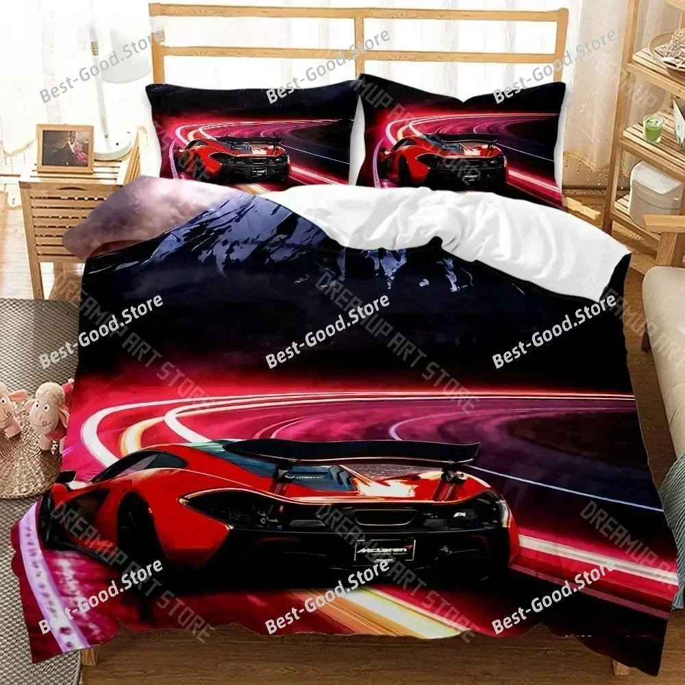 Sports Car Bedding Children's Favorite Bedding Set Three Piece Set Boys Bedroom Bed Decor For Single And Double Beds